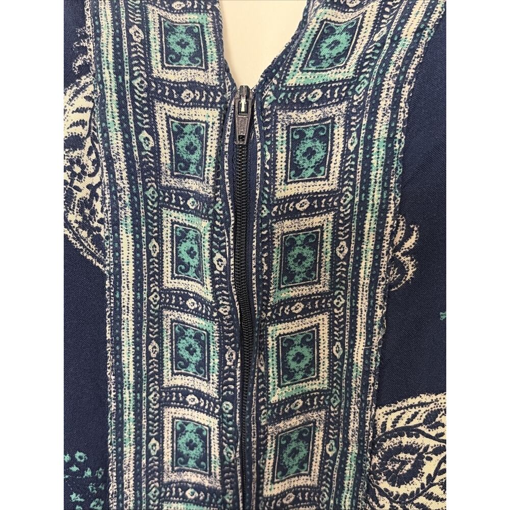 Women’s Charter Club Intimates Long Sleeve Paisley , Boho , Kaftan Xl - Picture 5 of 10
